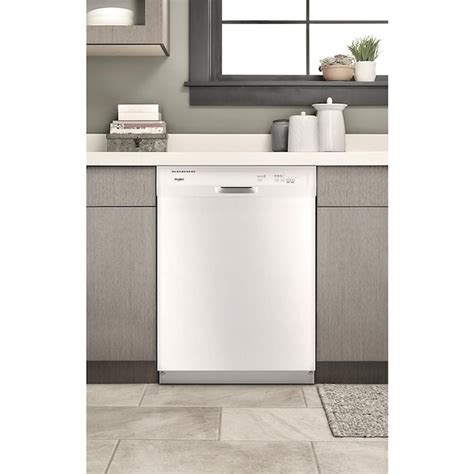 Whirlpool Front Control 24 In Built In Dishwasher White Energy Star
