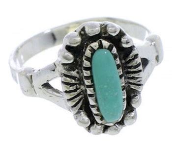 Authentic Sterling Silver Turquoise Jewelry Ring Size Ux