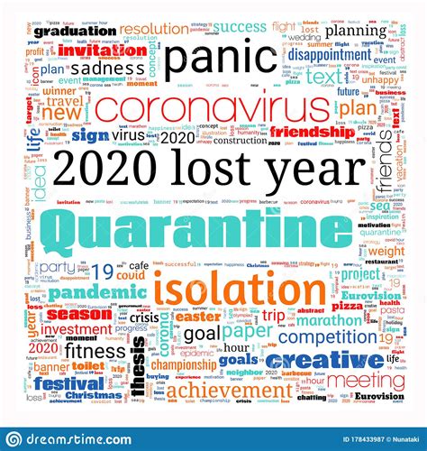 Its words are chosen to reflect 2020's ethos, mood, or preoccupations. Lost Year 2020 Concept. Word Cloud On Theme Lost Year 2020 In Square Shape On White Stock ...