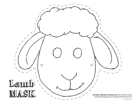 Absolutely free printable sheep routine. Lamb Mask! #theatrics #kiddos #play #craft #coloring ...