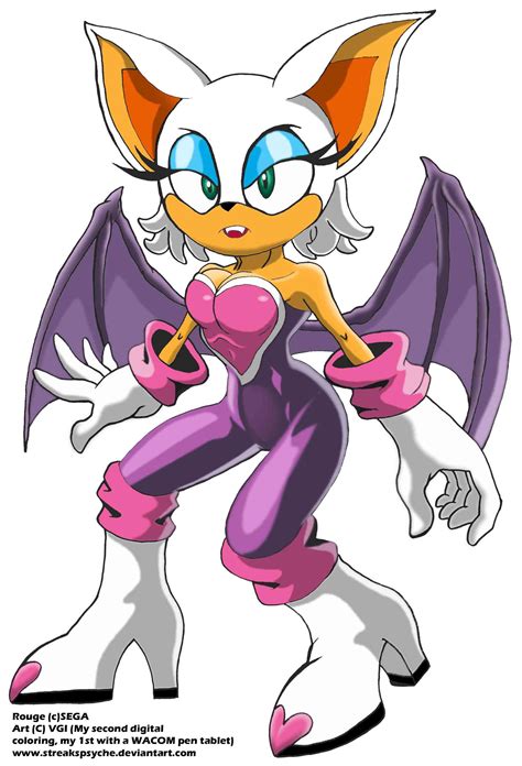 My First Pic Of Rouge The Bat By Streakspsyche On Deviantart