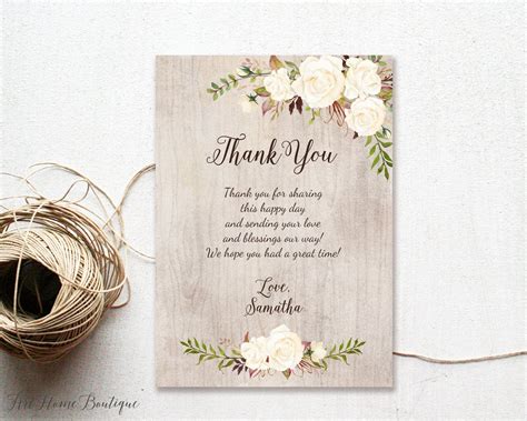 Bridal Shower Thank You Cards Engagement Party Thank You Etsy