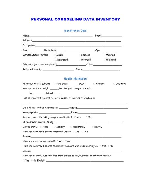 Printable Marriage Counseling Worksheets