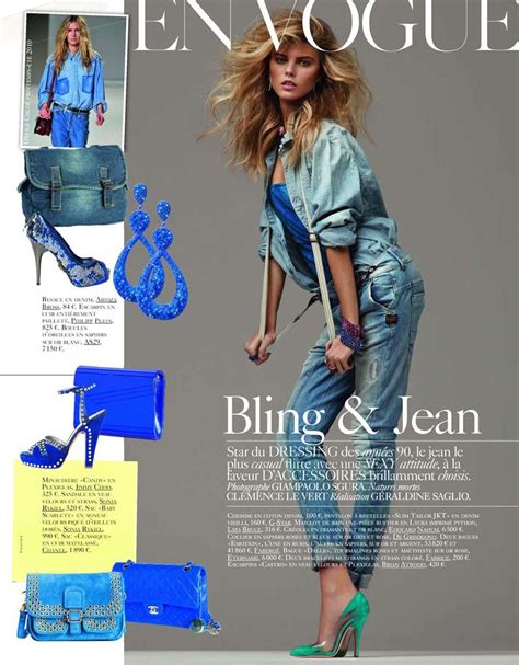 Vogue Paris En Vogue Maryna Linchuk By Giampaolo Sgura Denim Fashion Bling Jeans En Vogue
