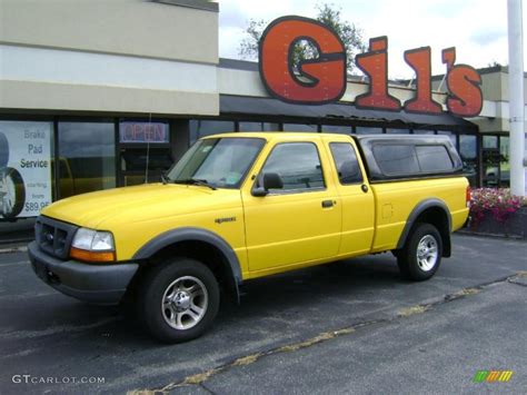 2000 Chrome Yellow Ford Ranger Xl Supercab 4x4 36622296 Photo 4