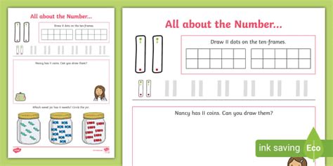 All About Number 11 Worksheet Teacher Made Twinkl