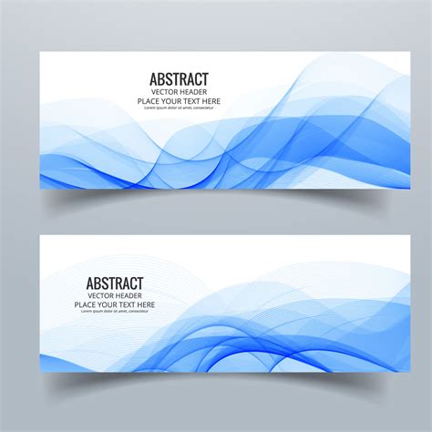 Modern colorful banner set with header wave 250490 Vector Art at Vecteezy