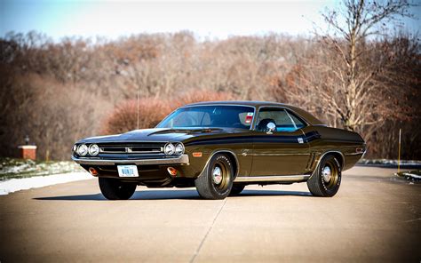 Free Download Hd Wallpaper Black Coupe 1971 Dodge Challenger