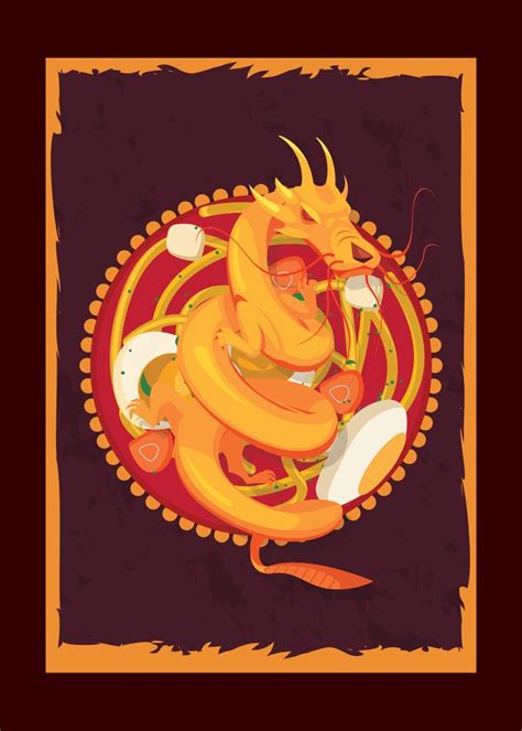 Ramen Dragon Poster By Shirtom Displate