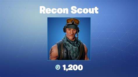 Recon Scout Fortnite Outfitskin Youtube