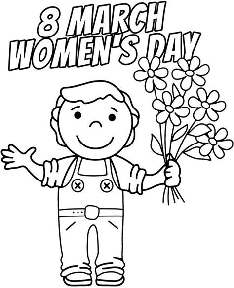8 march coloring pages women s day