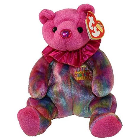 Ty Beanie Baby January Garnet Birthstone Teddy Happy Birthday Bear