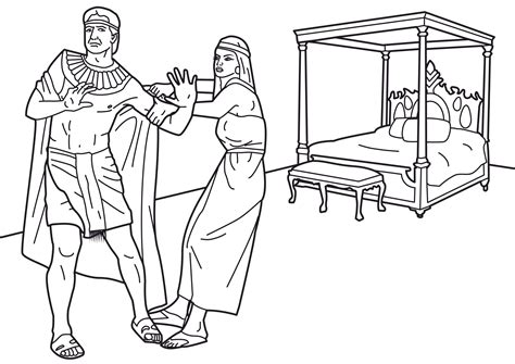 Joseph And Potiphar Coloring Sheet Coloring Pages