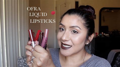 ofra long lasting liquid lipsticks mini review lip swatches youtube
