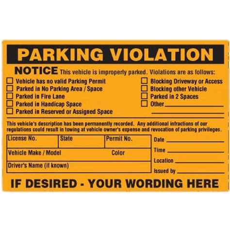 Parking Violation Notice Transparent Png Stickpng