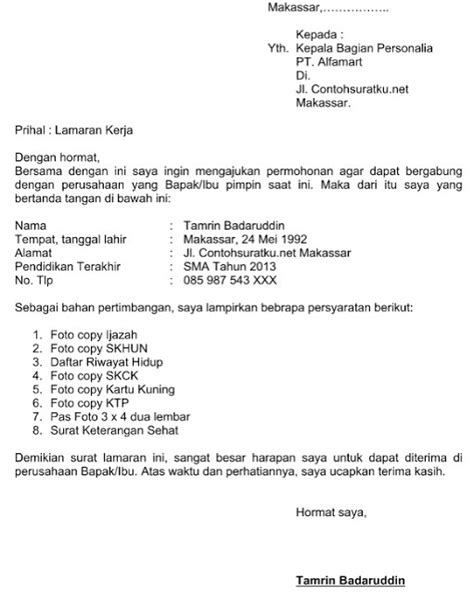 0 ratings0% found this document useful (0 votes). Contoh Surat Lamaran Kerja Alfamart Terbaru dalam Format ...