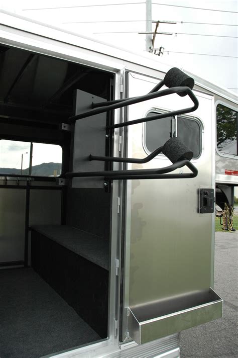 To make a collapsible wood saddle rack like the one shown above you will need: Swing Saddle Rack | Horse trailers, Horse trailer, Trailer ...