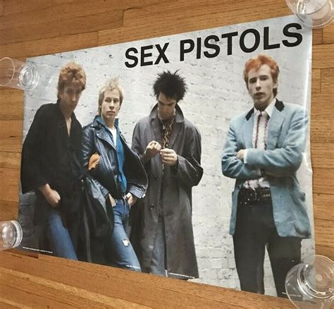 Rare Vintage 1986 Sex Pistols Poster 1185 Printed In England 235 X 35