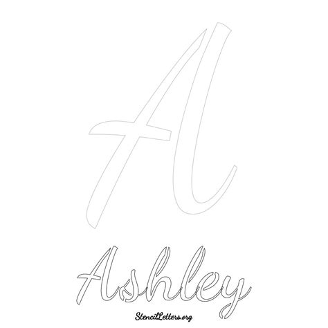 Ashley Free Printable Name Stencils With 6 Unique Typography Styles And