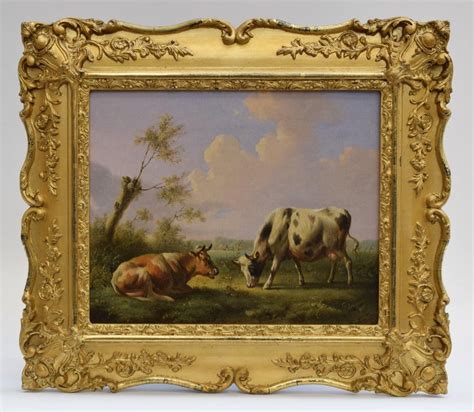 Albertus Verhoesen 1 Cows In A Dutch Landscape Classical Art
