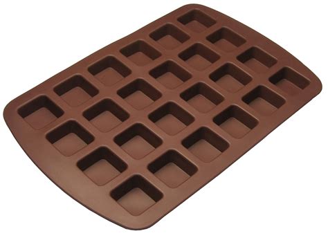 Better Value 24 Cavity Silicone Brownie Squares Baking Mold