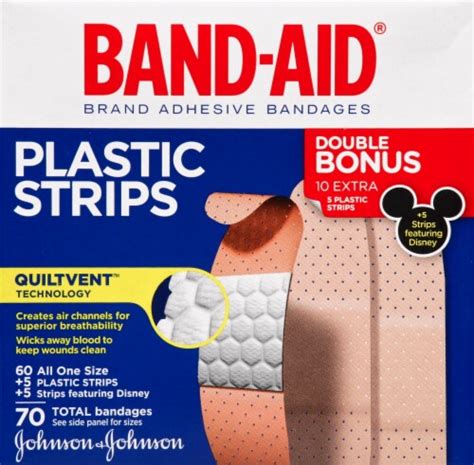 Band Aid Plastic Strips Bandages 70 Ct Kroger