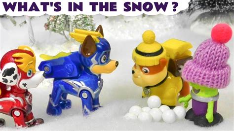 Fun Mighty Pups Snow Guessing Game With The Funlings Youtube