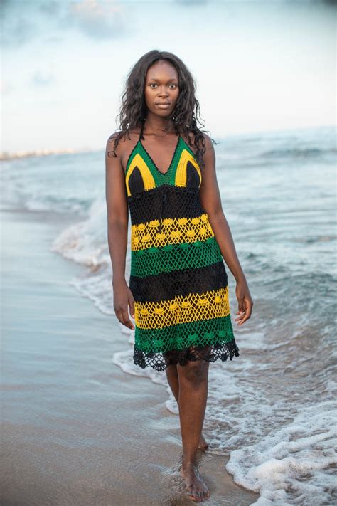 jamaican handmade crochet dress 01 etsy