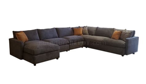 D4033 Leisure Sectional Sofa In Grey Fabric By Klaussner