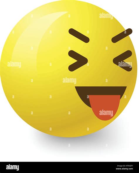 teasing smiley icon cartoon illustration of teasing smiley vector icon for web stock vector