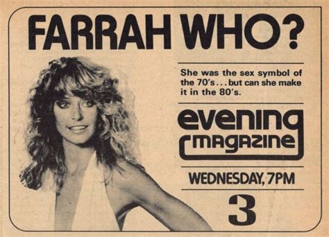 1979 Tv Ad~farrah Who Evening Magazine Farrah Fawcett Ebay