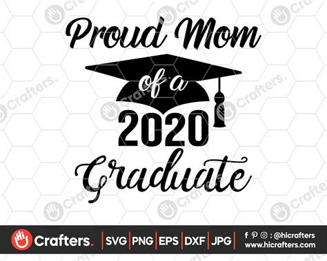 Proud Mom Of A 2020 Graduate SVG PNG | Hi Crafters | Proud mom, Class