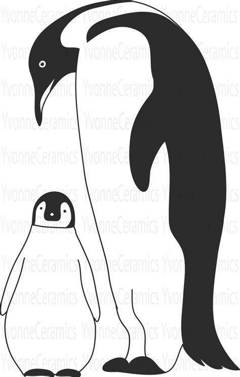 Penguin Svg Baby Penguin Svg File Mom And Baby Svg Png  Etsy In