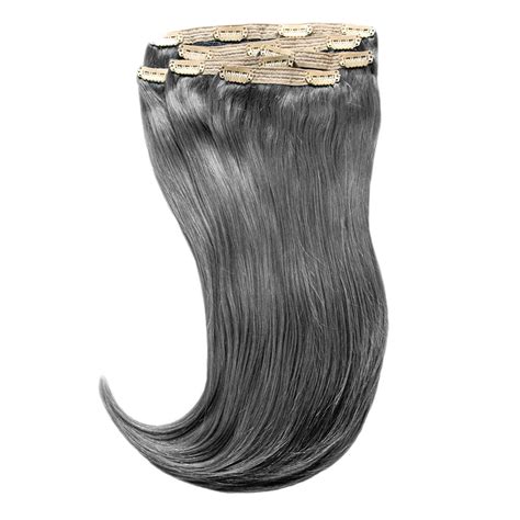 Dark Silver Grey Clip In Hair Extensions Estelles Secret