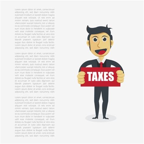 Tax Illustration Vector Design Images Cartoon Businessman Illustration