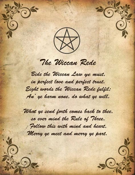 The Wiccan Rede Essentially The Wiccan Code Of Conduct Core To Our Beliefs Witchcraft Spell