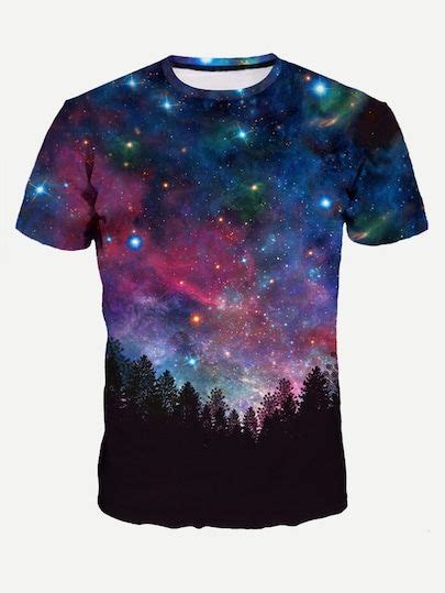 Guys Galaxy Print Tee Galaxy T Shirt 3d T Shirts Mens Tshirts
