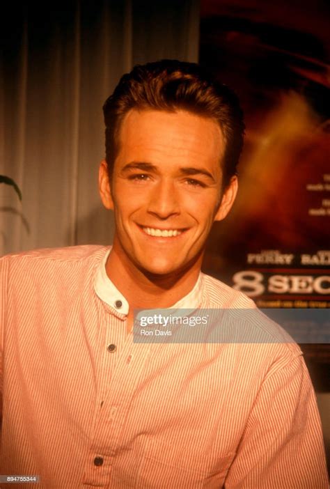 American Actor Luke Perry Poses For A Portrait During An Interview