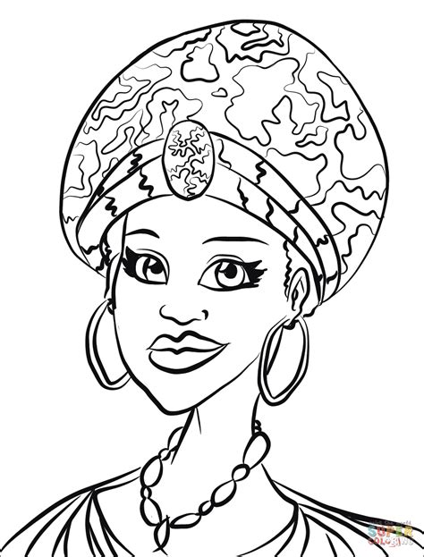 African American Coloring Book Sketch Coloring Page