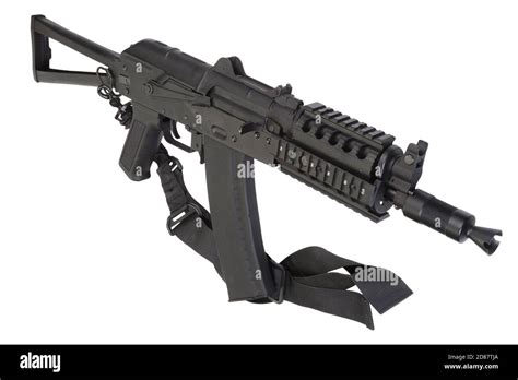Kalashnikov Ak 47 With Modern Update Kit Isolated On White Stock Photo