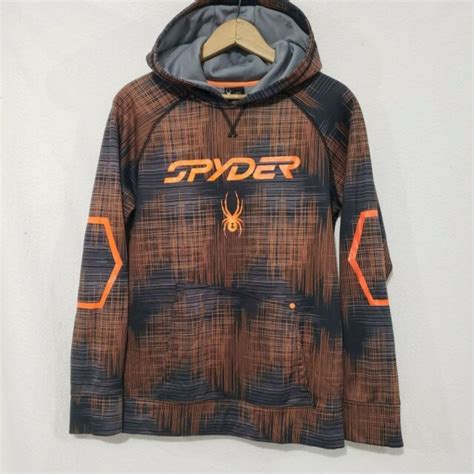 Spyder Signature Pullover Sweatshirt Hooded Sleeve Pocket Youth Unisex