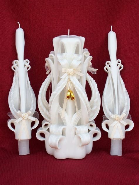 Unity Candles Set Carved Candles Hand Carved Candles Etsy