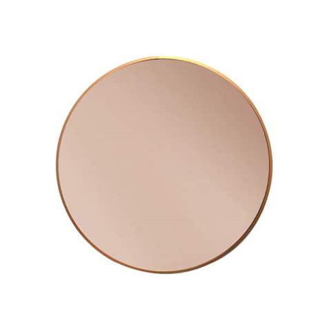 Mirrorize Canada Round Goldcopper Frame Mirror With Tinted Rose Gold