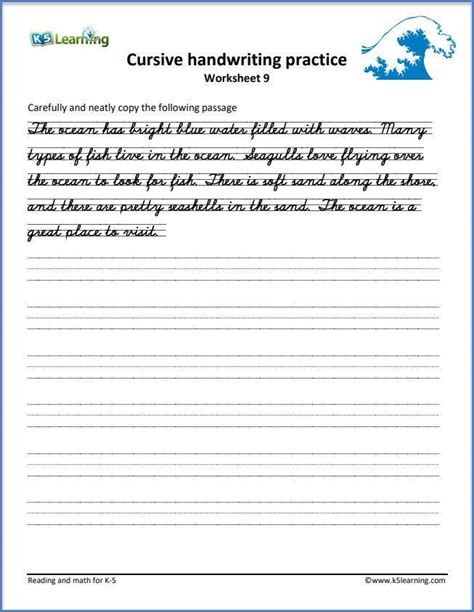Pictures and keywords to help a child. Cursive Writing Worksheet Sentences Cursive Writing ...