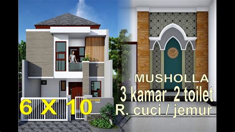 Contoh denah rumah selanjutnya ini adalah untuk yang ingin membangun rumah dengan ukuran kecil dan memiliki 2 kamar tidur desain rumah 6x10 minimalis modern 25. Denah Rumah Minimalis 6x10 3 Kamar 2 Lantai - Content