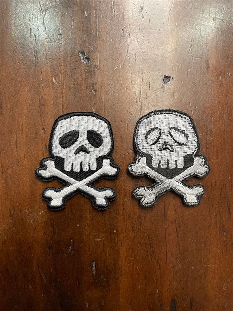 Sew On Skull And Crossbones Patch 2 Inches Etsy