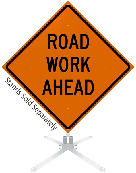 Road Work Ahead Roll Up Sign Sku Wm 0020