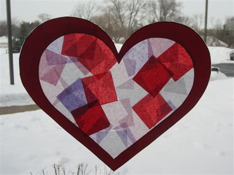 Stained Glass Heart Create A Heart Frame From Construction Paperput