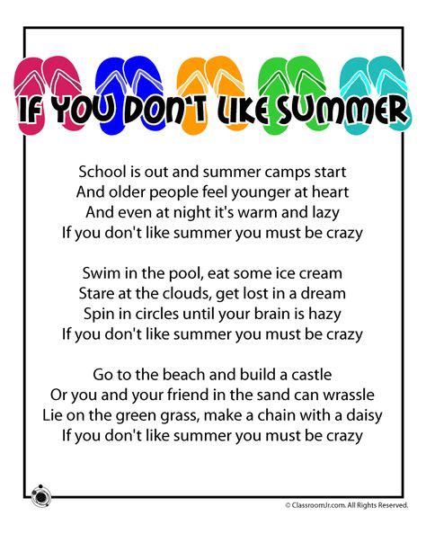 10 Summer Poems Ideas Summer Poems Poems End Of School Year