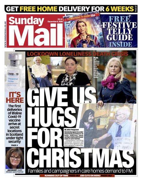 Sunday Mail Front Page 6th Of December 2020 Tomorrows Papers Today